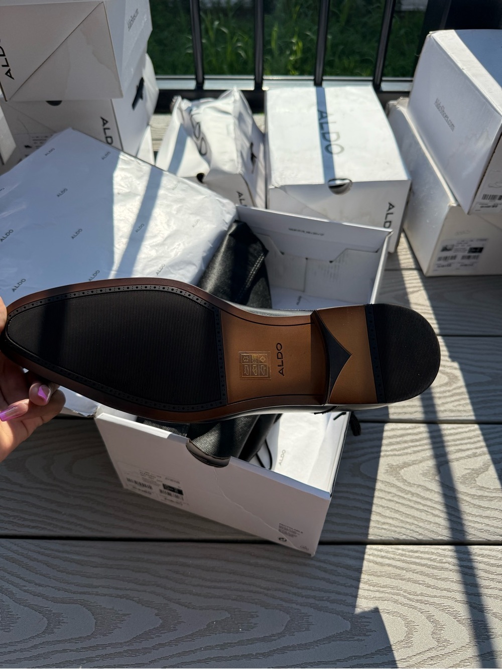 NEW- ALDO Aleaden men’s black dress shoes - Picture 4 of 6
